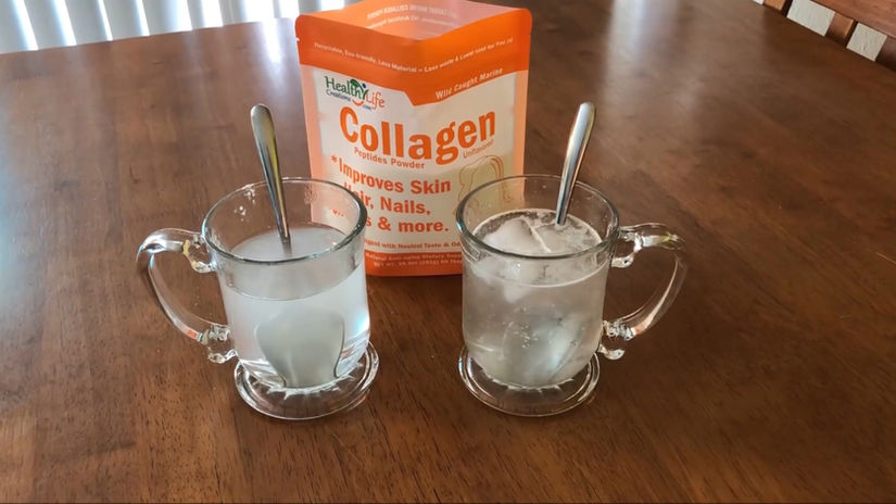 Marine Collagen dissolved in hot & cold water